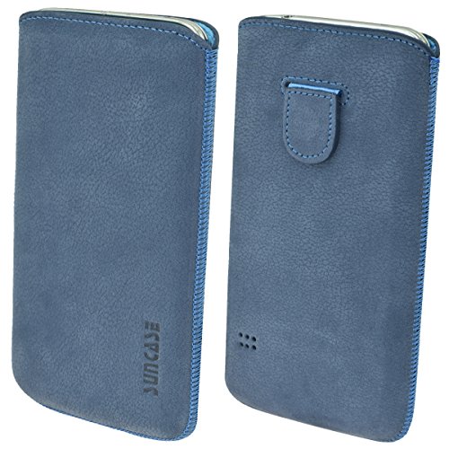 Samsung Galaxy S5 (SM-G900F) / *with Pull Tab* Genuine Leather Case / Cover / Quality Slip Pouch / Soft Phone Bag (Premium Quality)