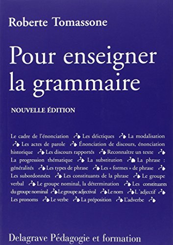 Pour enseigner la grammaire by Tomassone/Leu Simon