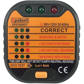 Power Socket Outlet Tester Polarity Checker GFCI Test Wall Plug US 110V 120V