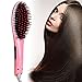DASKY 29W Digital Anti Static Ceramic Hair Straightener Heating Detangling Hair Brush Paddle Brush For Faster Straightening Styling Massage Straightening Iron (Pink)