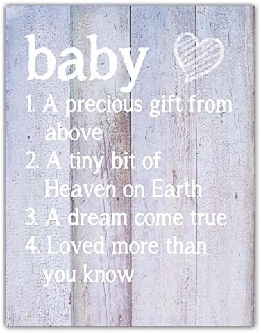 Baby Definition Quote, Baby Typography Nursery Art Print 8x10" (Blue)
