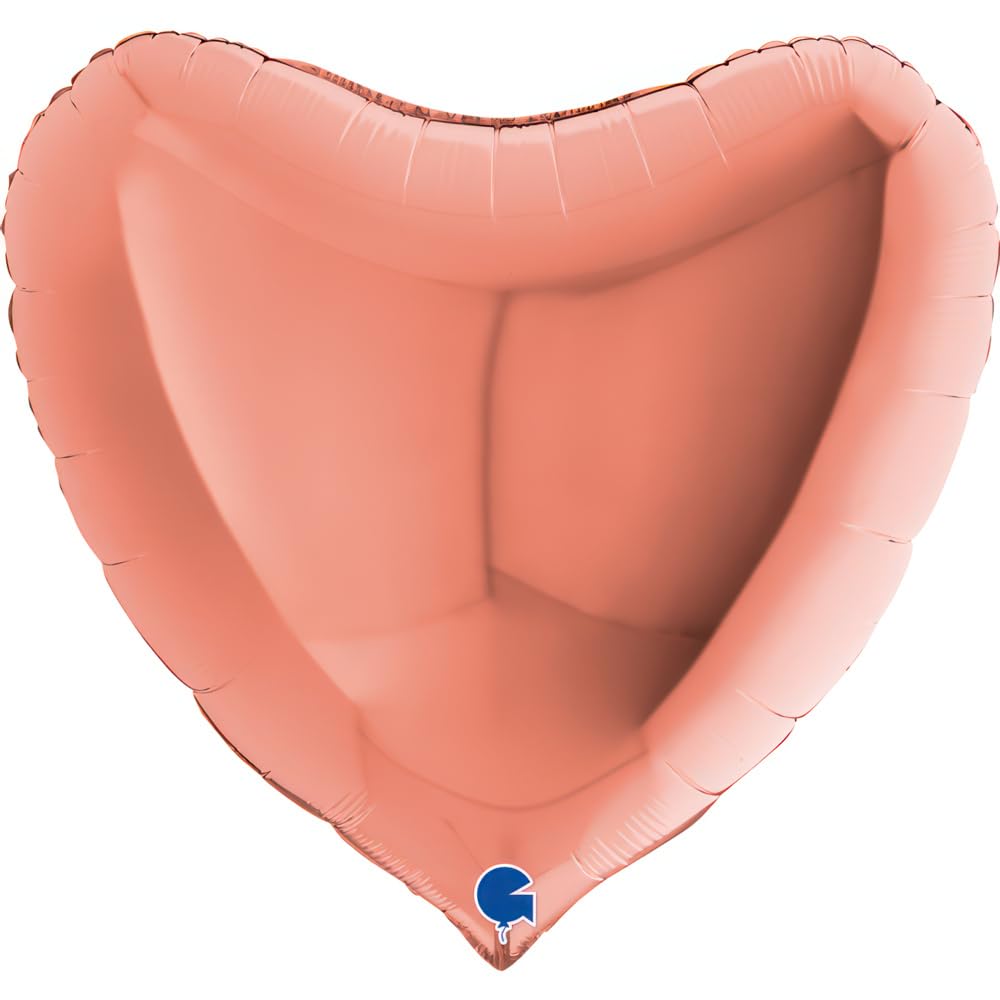 Grabo Heart Balloon Single Pack, Length- 36 Inch, Colour- Rose Gold