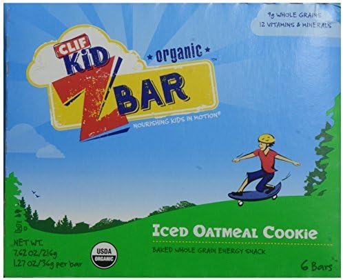 Clif Kid Zbar Organic Iced Oatmeal Cookie Energy Bar, 7.62 Ounce box (Pack of 6)