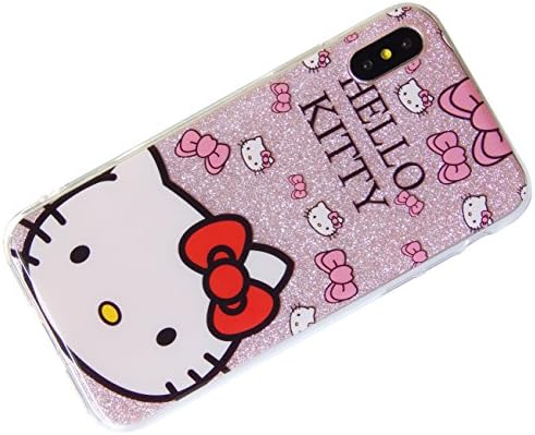 Bybee Glitter Design Hello Kitty hybrid case for iphone X / iphone 10 (5.8 IN) - Retail Packaging (IPXTPUGLKT1)