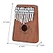ADM Thumb Piano 10 keys Kalimba African Mahogany Finger Percussion Keyboard Portable with Music Book Tune Hammer and Bag