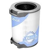 LEVOIT LV-H134 Replacement Filter, Genuine Air Purifier Filters, High-Efficiency Activated Carbon for Removal of Smoke, Odor, Allergens, Pollen, LV-H134-RF, White,1 Pack