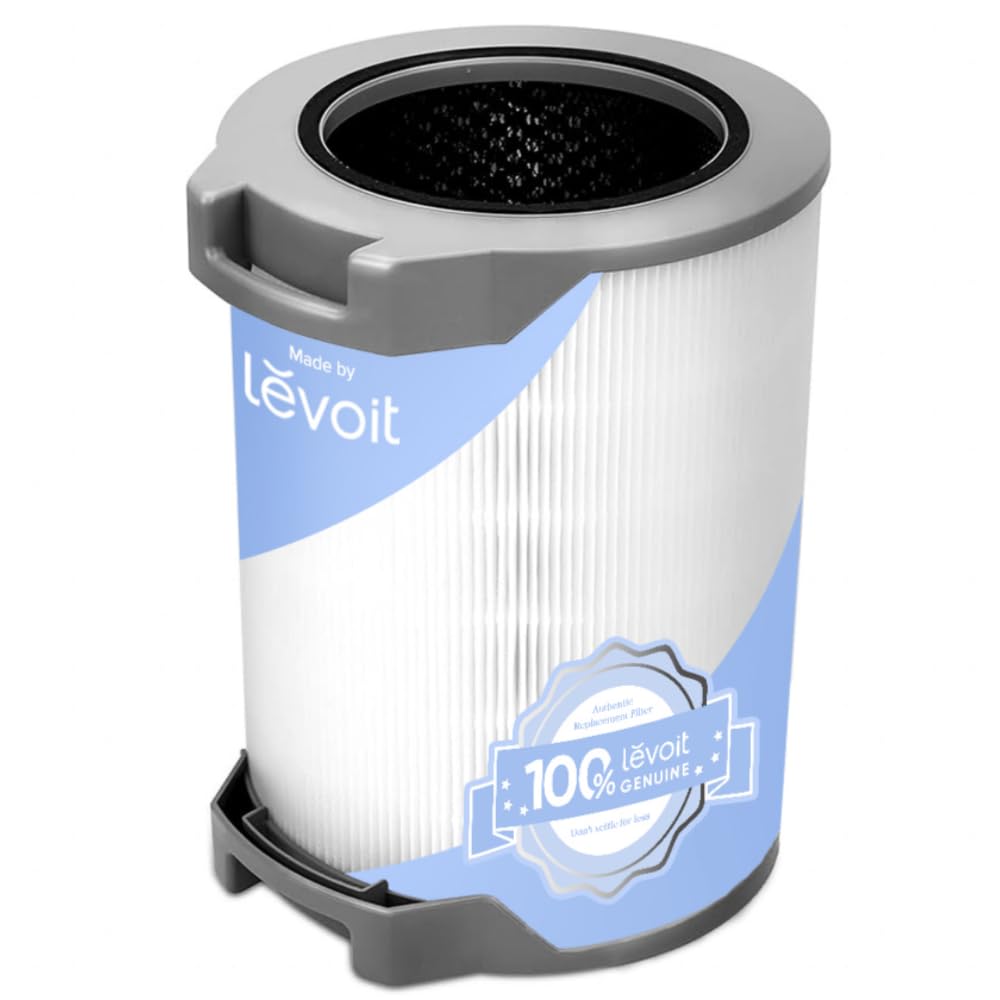 Photo 1 of *** USED MINOR DUST *** LEVOIT LV-H134 Replacement Filter, Genuine Air Purifier Filters, High-Efficiency Activated Carbon for Removal of Smoke, Odor, Allergens, Pollen, LV-H134-RF, White,1 Pack