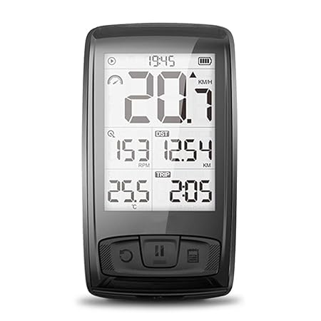 AWIS Fahrradcomputer,Bluetooth Wireless Straßen-Fahrrad Tachometer Kilometerzähler Hintergrundbeleuchtung IPX5 Wasserdicht mi