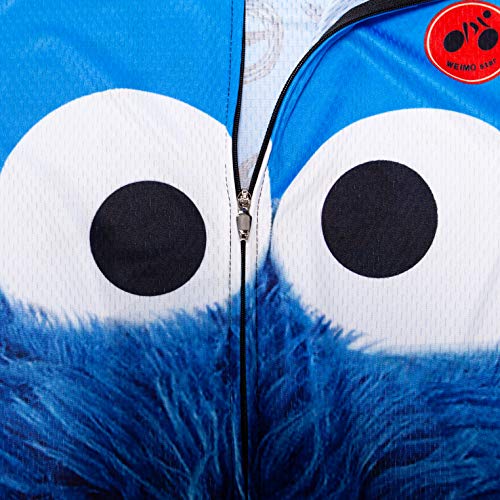 Men's Long Sleeve Cycling Jersey Biking Shirts Breathable Bike Tops Bicycle Eye Blue XXXL - Thumbnail 6