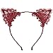 XIMA 2017 New Style Lace Cat Ears Girls Hair Accessories Headwear Children Cat Ears Hairband Headband for Birthday Party Women Cat Ears Headbands (8pcs)