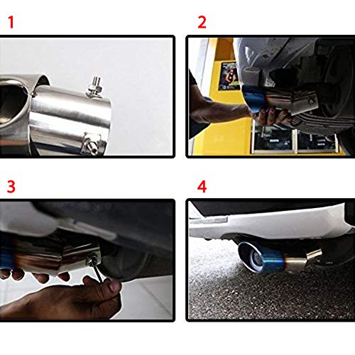 Triclicks 2Pcs Silver Car Exhaust Muffler Tail Pipe Tip Tailpipe for Honda CRV CR-V 2017 - Thumbnail 6
