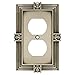 Franklin Brass 64462 Pineapple Single Duplex Outlet Wall Plate/Switch Plate/Cover, Brushed Satin Pewter