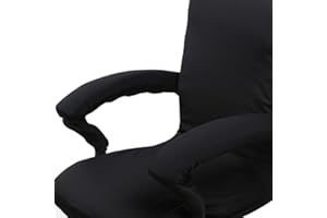 Loghot 2 Set Large Chair Armrests Pillow with Foam Cover Soft Armrest Cushion Pad for Home or Office Chair (Black)