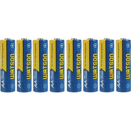 Watson AA NiMH Rechargeable Batteries (2300mAh) - 8-Pack