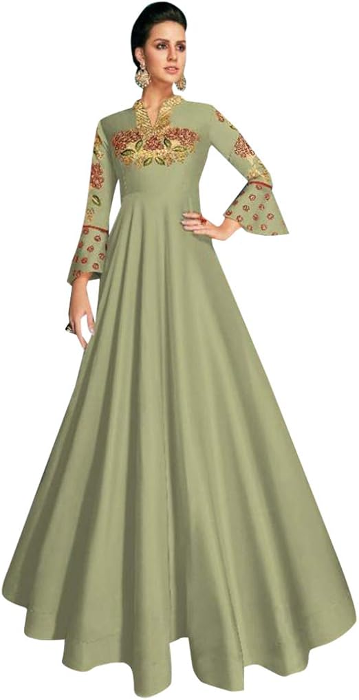 long frock with bell sleeves
