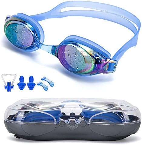 Kinsports Swimming Goggles,Triathlon Swim Goggles No Leakage Effective Anti Fog Shatterproof UV Protection,Suit for Men Women Kids-Best Swim Goggles (blue)