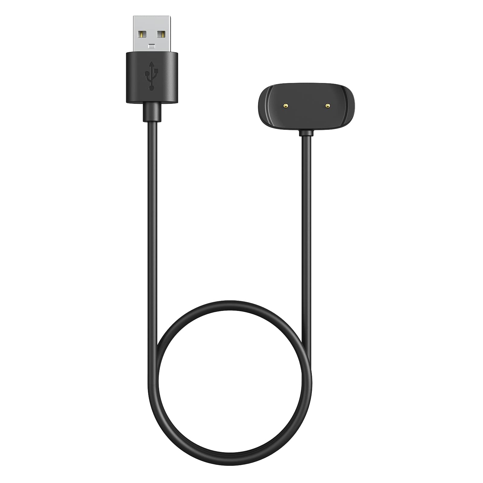 MoKo Charger Compatible with Amazfit Active/GTS 2/2e/2 Mini/4 Mini/GTR Mini/2/2e/Bip 5/5 Unity/3/3 Pro/Bip U/T-Rex Pro, Magnetic Charging Dock with 3.3FT/1M USB Charging Cable Cord, Black