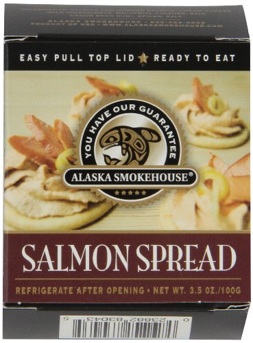 Alaska Smokehouse Salmon Spread Serving Design, 3.5 Ounce Boxes (Pack of 6)