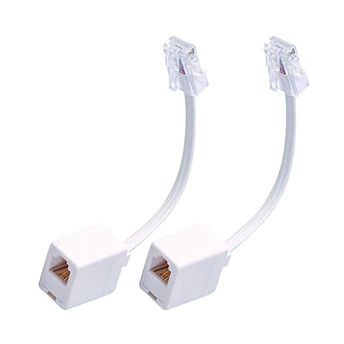MAOZHOU 2 Pack RJ45 To RJ11 Adapter, Black RJ45 8P8C To RJ11 6P4C Converter For Telephone Cord And ADSL Modem - View #11