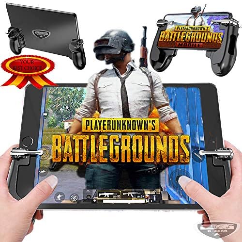 Mobile Game Controller | iPad Mini/iPad Pro Gaming Handle & Trigger | Tablet Gaming Grip | Plug and Play L1 & R1 Trigger & Handle | Gamepad for PUBG | Fortnite | Knives Out | Rules of Survival | iOS &