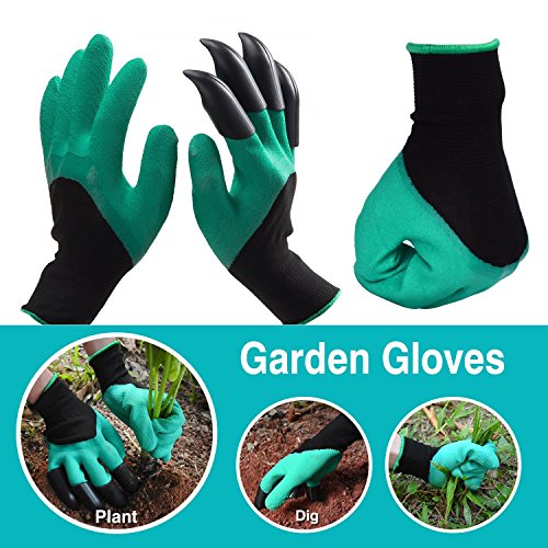 Garden Gloves with Fingertips Claws Quick- Great for Digging Weeding Seeding poking -Safe for Rose Pruning -Best Gardening Tool -Best Gift for Gardeners (Right Hand Claw 2 Pairs)