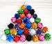 TECH-P® 200 Pack 30mm Glitter Pom Poms Sparkle Pom Balls Pet Toy Ball Big Size Pom Poms, Assorted Color