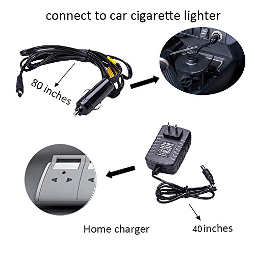 image for FMS Electric Portable Air Pump 12V DC/100-240V AC Quick-Fill Air Pump 