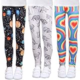 LUOUSE Girls Stretch Leggings Tights Kids Pants Plain Full Length Children Trousers(70 cm)