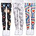 LUOUSE Girls Stretch Leggings Tights Kids Pants Plain Full Length Children Trousers, Age 4-13 Years