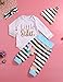 4Pcs Baby Girls Clothes Little Sister Long Sleeve Romper+Striped Long Pants+Hat