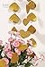 Ling's moment 9 Feet Paper Heart Garland (Gold Glitter), Hearts Hanging Decorations for Wedding, Baby Shower, Christmas Items & Party Props