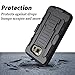 Galaxy S6 Case, Samsung Galaxy S6 Case, Starshop [Heavy Duty] Dual Layers Kickstand Case With [0.33m 9H Tempered Glass Screen Protector Included] and Locking Belt Clip (Black)