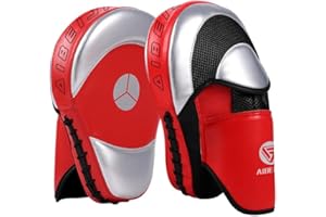 AIBEIJIAN Boxing Pads Curved Focus Punching Mitts,for Boxing Training, Karate, Kickboxing, Muay Thai and Taekwondo (Hand Target-Single)