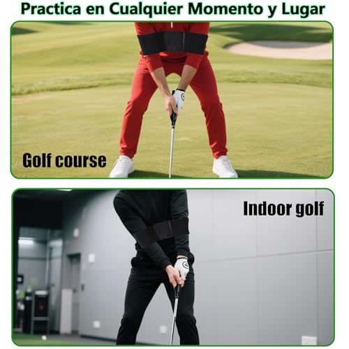 ILRFHSDBN Grip Trainer Golf con Banda de Swing de Golf para Brazo, Accesorios de Golf para Practicar Postura Correcta y Mejorar el Swing, Golf Grip Training Aid Adecuados para Principiantes