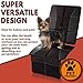 Glangels Seat Protector for Baby Child Car Seat-Enhanced Padded Booster Seat Pad for Vehicles- Extra Large Storage Pocket (Black)
