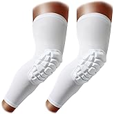 ZODEYI Knee Pads Wrestling Knee Sleeve Compression Leg Sleeves for Volleyball Basketball, Knee Compression Sleeve for Youth and Adult(White_M_2 Pcs)