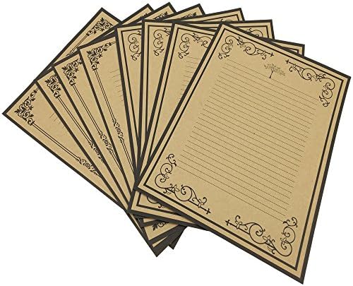 Eternityfing 72 Sheet Retro Flowers Blooming Design Craft Paper Elegant Vintage Writing Stationary Paper Sets for Christmas Gift-Yellow Craft