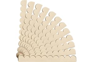 12 Pcs Unfinished Scalloped Wood Trim Decorative Plywood Molding Edge for DIY Crafts Cabinets Shelves Walls Doors Windows Wal