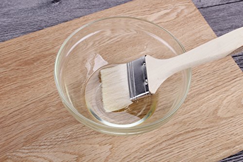 Lautechco 5Pcs Multipurpose Wool Paint Brush Wooden Handle Flour Sifter Oil Paint Utensil Art /Baking/Kitchen/Wooden Appliance Tools (2 inch)