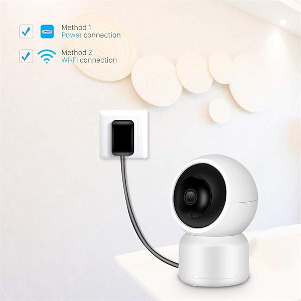 JUZEN Wireless Monitor Nachfhr Kamera 720P HD Smart Home Mini Kamera Weiss