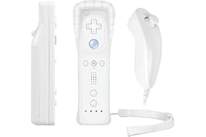 Controller for Nintendo Wii, PowerLead Built in Motion Plus Remote and Nunchuck Controller Compatible with Nintendo Wii and W