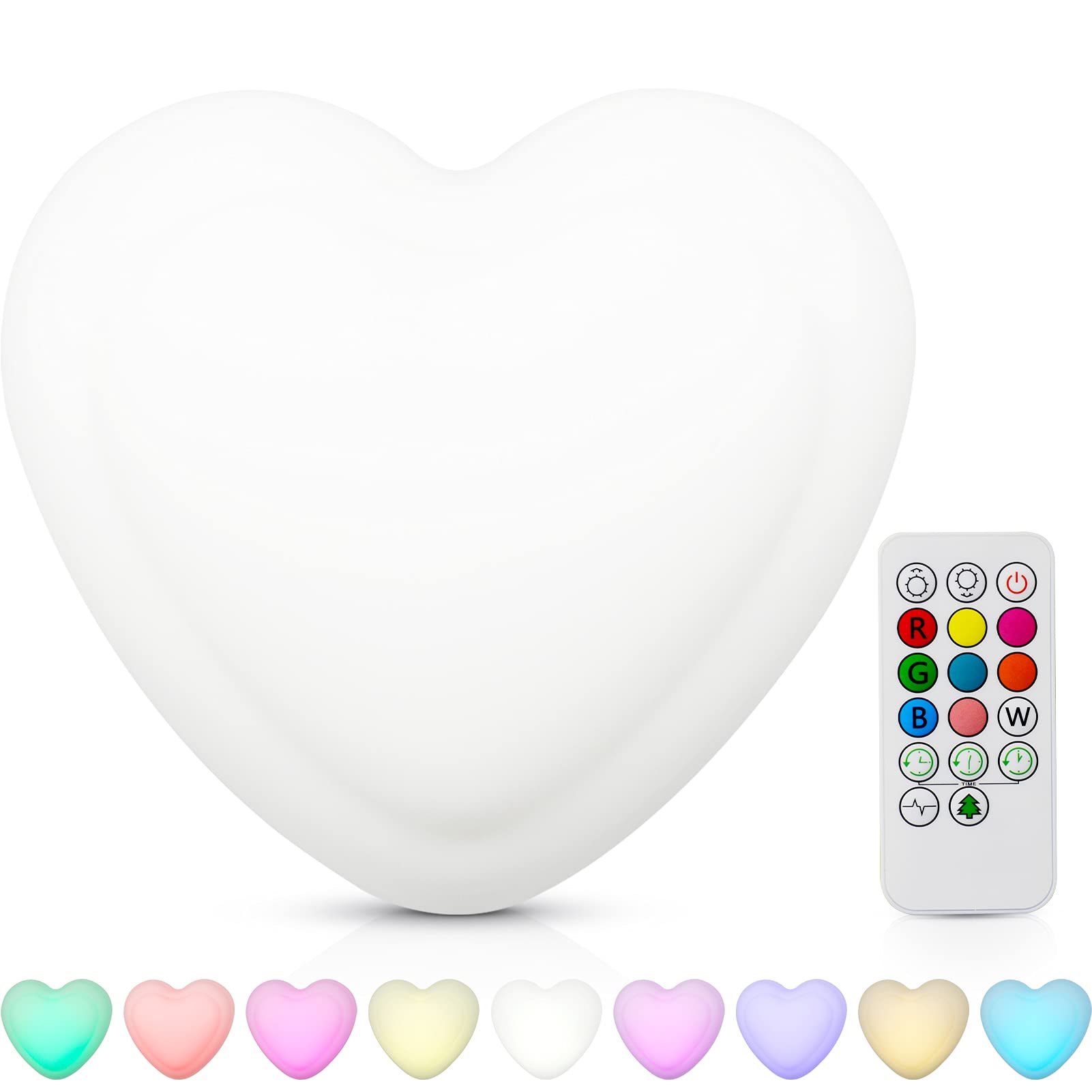 Kids Night Light,Portable Remote Control Nightlight Multicolor Lamp USB Rechargeable Silicone 9 Color Changing Lamps for Kids Baby Bedroom Nursery Gifts Girls Women