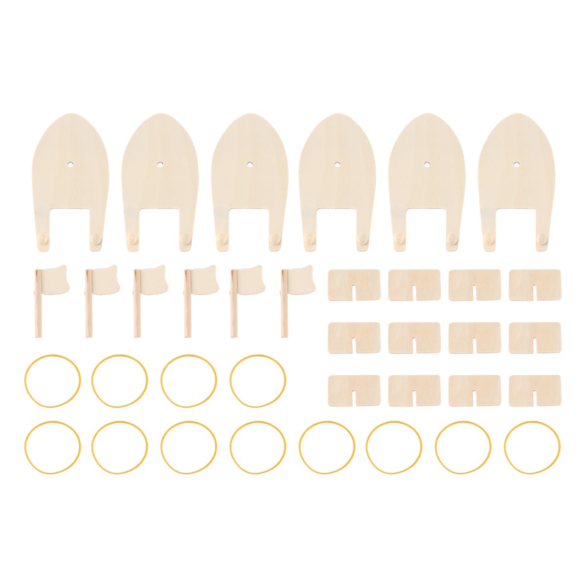 CENPEK 6 Pieces Wooden DIY Sailboat Unfinished Model Boat Craft Kit for Painting and Decoration Handmade Wooden Boat Materials for DIY Crafts