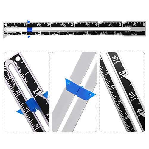3 Pieces Sliding Gauge Measuring Sewing Tool Set Measuring Sewing Gauge 5in1 TShaped Sliding
