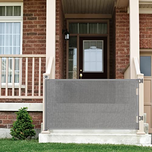 Cumbor Retractable Baby Gate for Stairs, ExtraWide Dog Gate for The