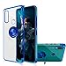 Huawei Y9 Prime 2019 Case, Honor 9X Case [360° Ring Stand] Crystal Clear [Electroplated Edge] Silicone Thin Cover Compatible with Huawei Y9 Prime 2019 / Honor 9X (Blue, Y9 Prime 2019)