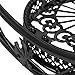 Dazone® Wrought Iron Pot Plant Stand for Three Plants Indoor or Outdoor Garden Patio Decor Arch Design Black
