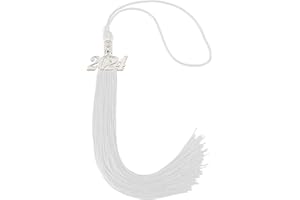 UIALECG Graduation Single Color Tassel with Silver Date Drop 2024