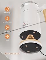 YISSVIC Milk Frother Electric 4 in 1 Hot Cold Foam Maker Capuccino Latte view 5