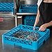 Carlisle FoodService Products Opticlean Flatware Rack Dishwashing Tray for Kitchens and Restaurants, Plastic, 18.25 Inches, Blue
